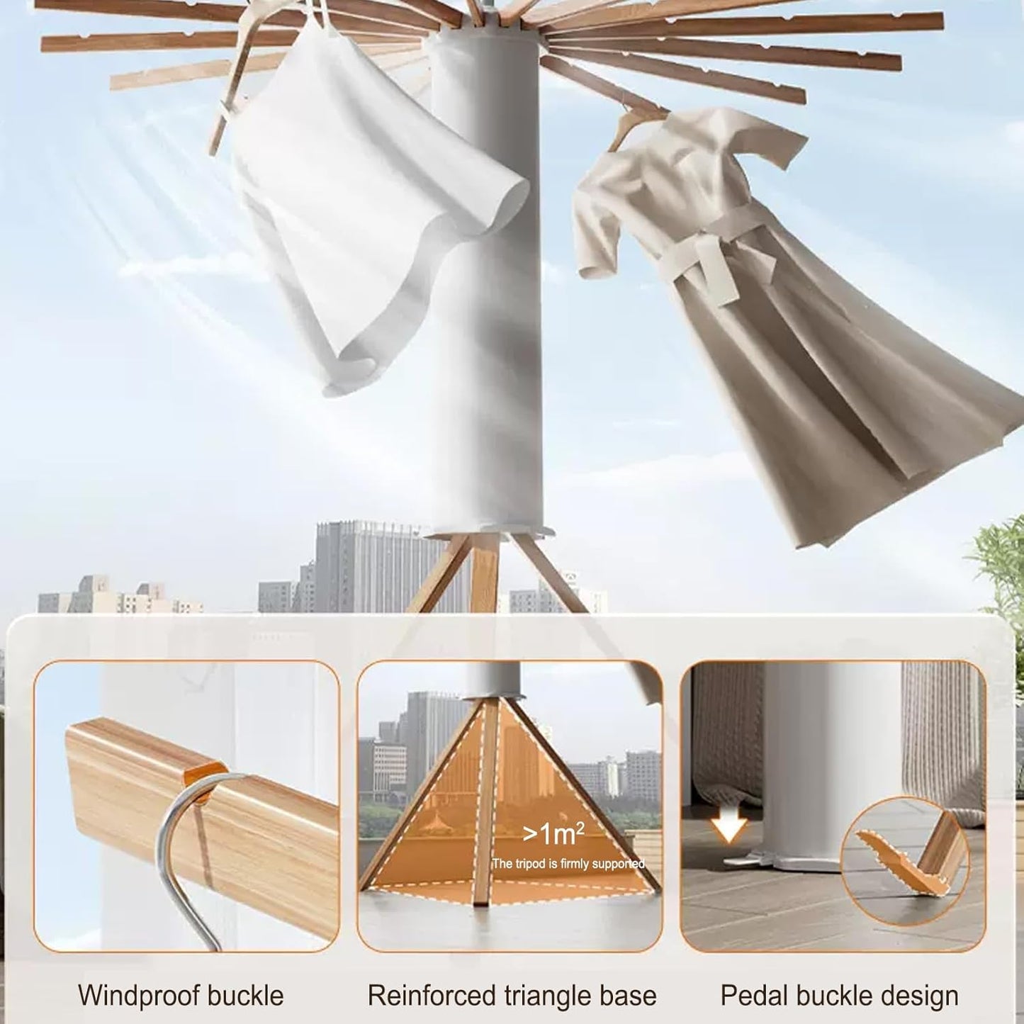 360° Tripod Clothes Drying Rack