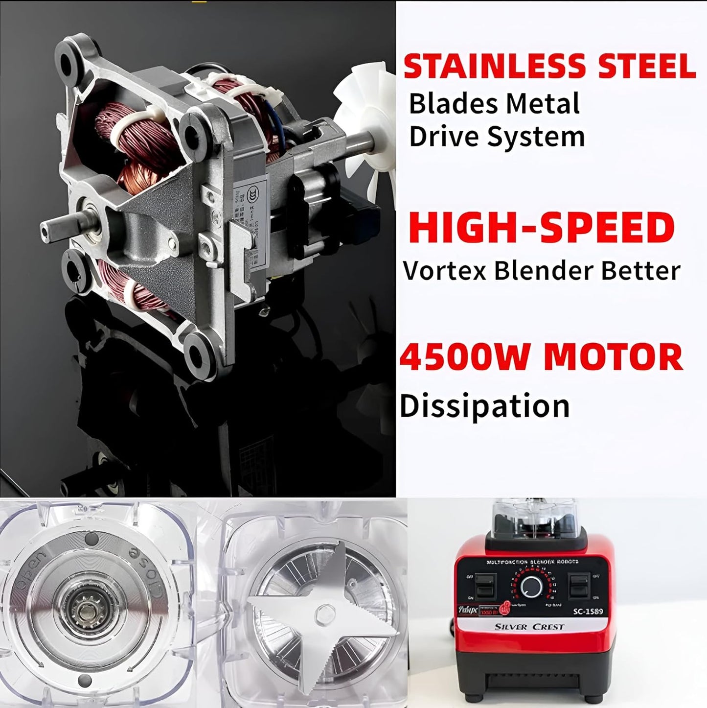 Blender Large Capacity Machine Portable Ice Smoothie Blenders