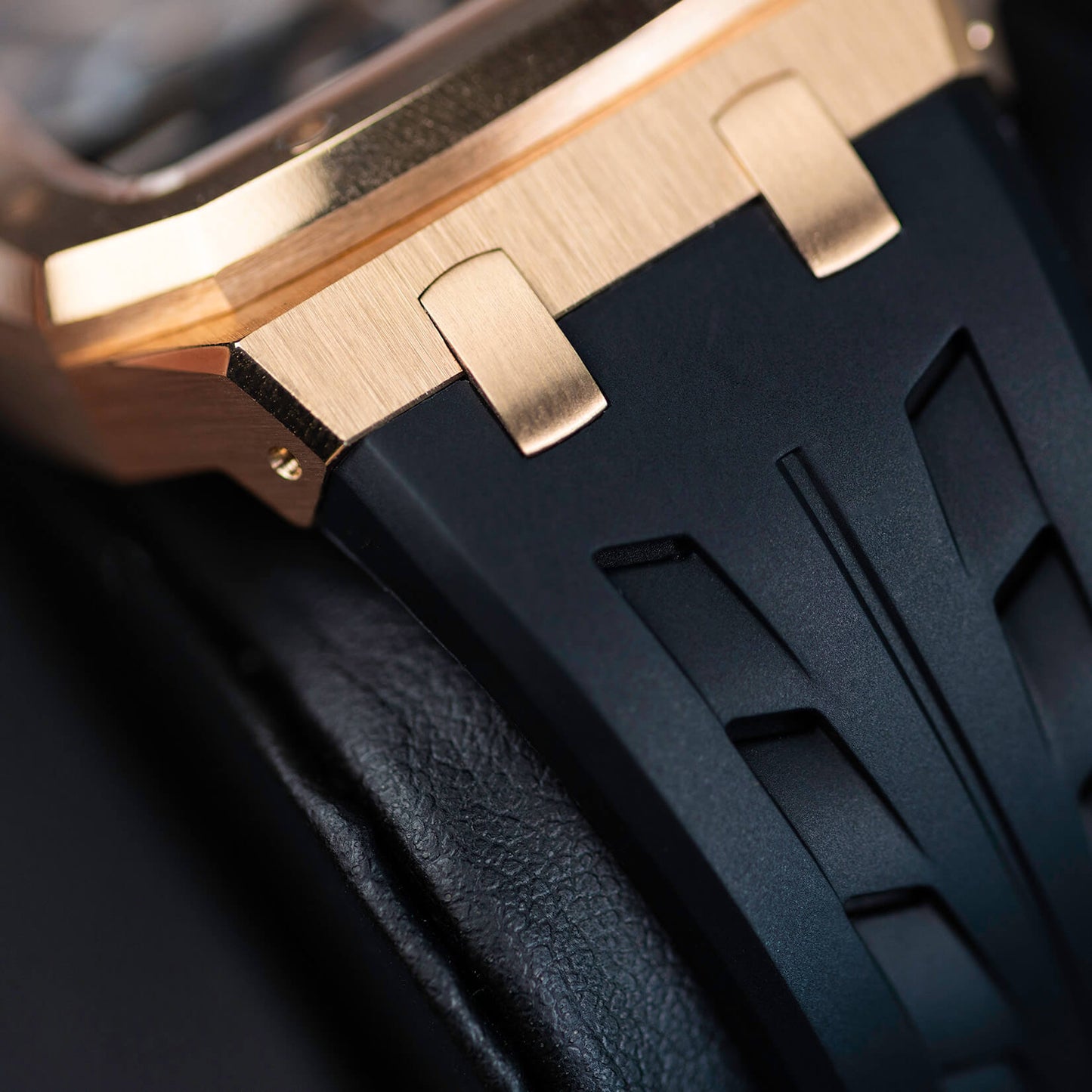 Rose Gold Luxury Chronograph Watch Midnight Flame