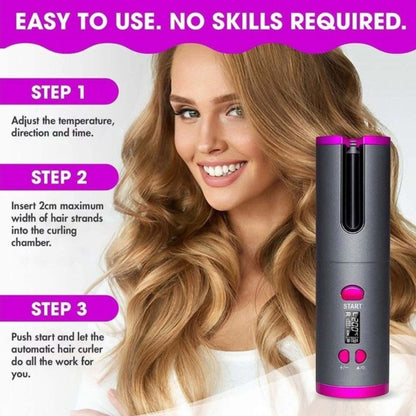 Cordless Automatic Hair Curler