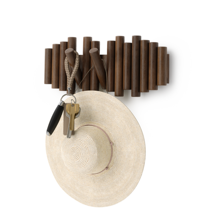 Real Pine Wood Wall Hook 5 Flip Down Hook.