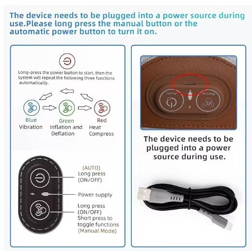 Electric Neck Massager Pillow with Heat & Traction