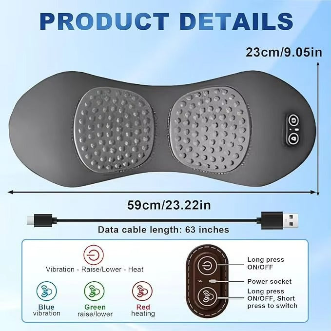 USB Rechargeable Heated Back Support Pillow