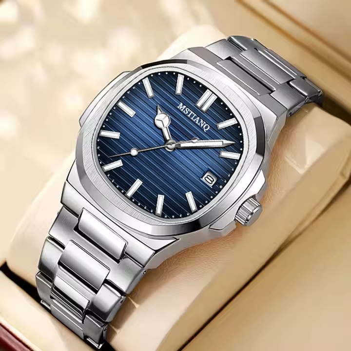 POEDAGAR Men’s Luxury Stainless Steel Watch,The Power of Time.