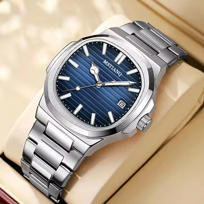 POEDAGAR Men’s Luxury Stainless Steel Watch,The Power of Time.